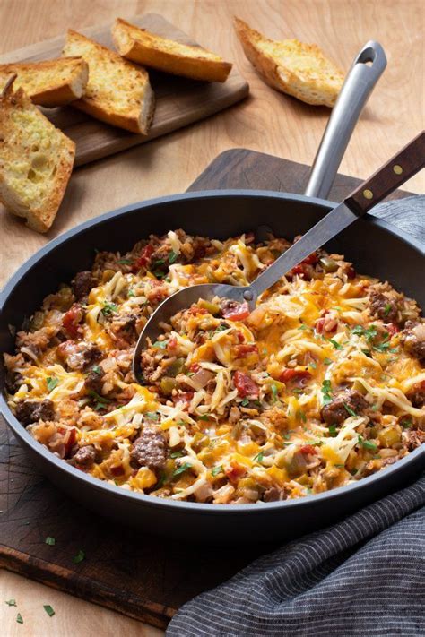 Ground Beef And Rice Skillet Easy One Pan Dinner