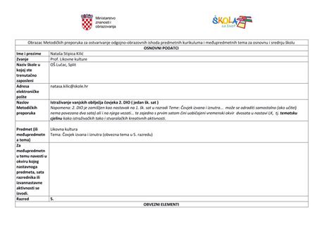 PDF Obrazac Metodičkih preporuka za ostvarivanje odgojno DOKUMEN TIPS