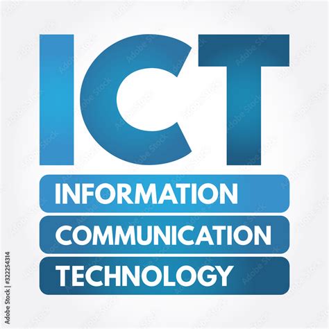 Ict Information And Communication Technology Acronym Business