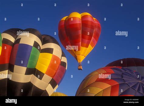 Hot Air Balloons Ascending Stock Photo Alamy