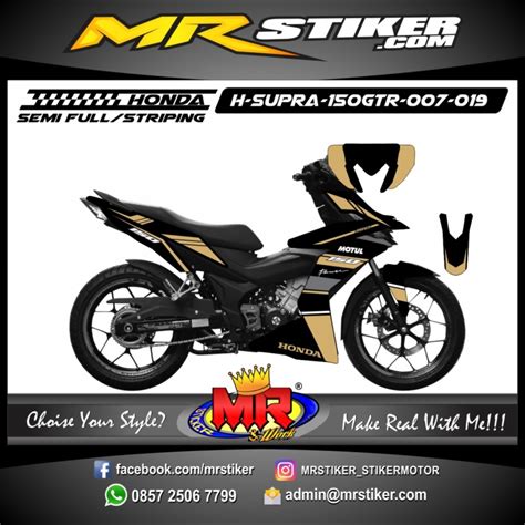 Stiker Motor Decal Honda Supra X Old Decal Line Grafis Racing