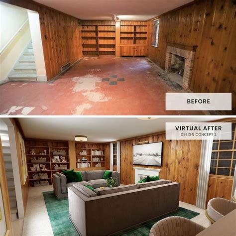 Traynham Wood Paneling Basement Redesign