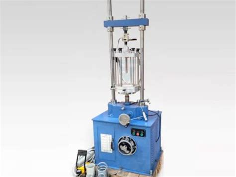 Blue Mild Steel Triaxial Shear Test Apparatus For Laboratory