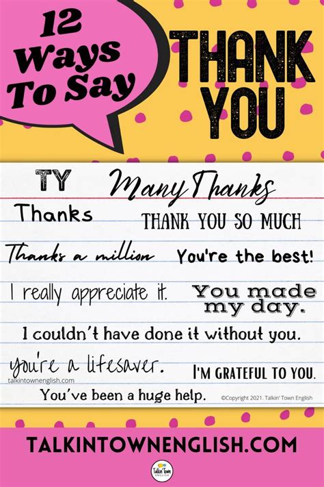 12 Ways To Say Thank You Expressions Of Gratitude In English Esl