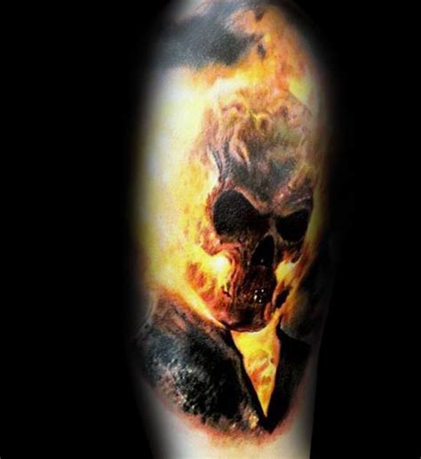 Ghost Rider Tattoo Designs For Men Supernatural Antihero Ideas