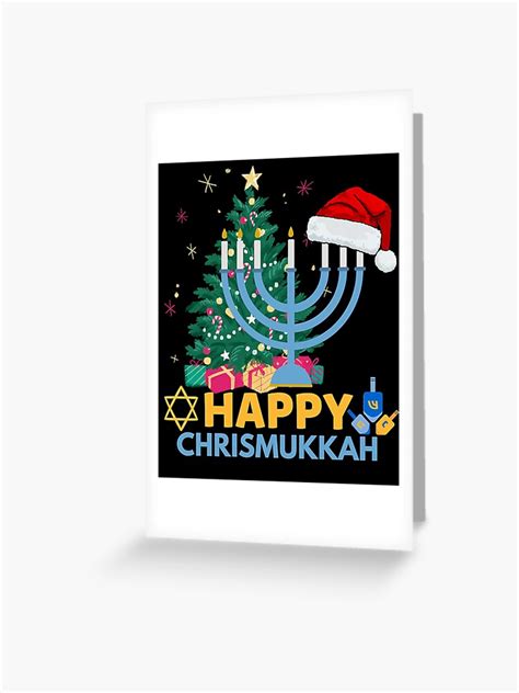 Happy Chrismukkah Santa Funny Hanukkah Jewish Christmas Greeting Card