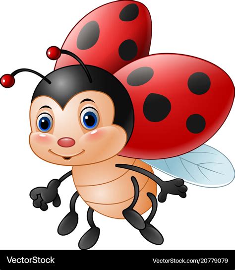 Cartoon Funny Ladybug Royalty Free Vector Image