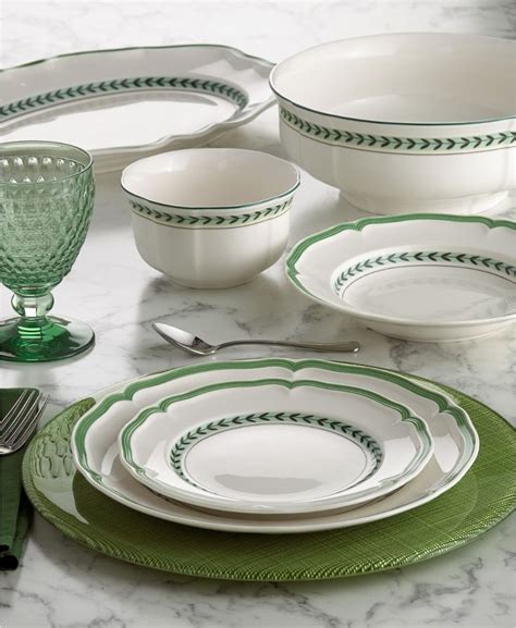 Villeroy And Boch French Garden Green Line Dinnerware Collection Macys