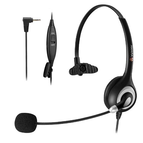 Arama 2 5mm Phone Headset With Noise Canceling Mic For Atandt Panasonic Vtech Uniden Cisco