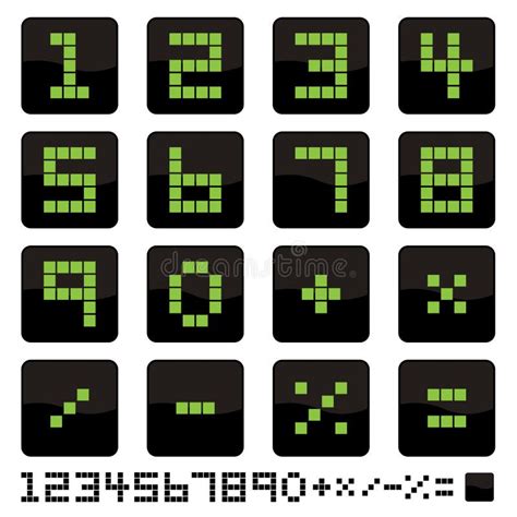 8 Bit Pixel Art Numbers 1 9 In A Sudoku Grid Stock Vector