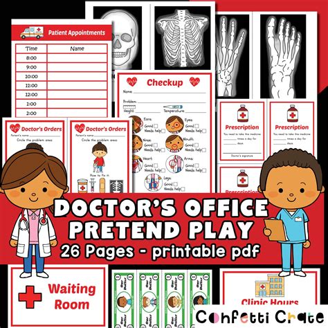 Doctor Pretend Play Printables Doctors Dramatic Play