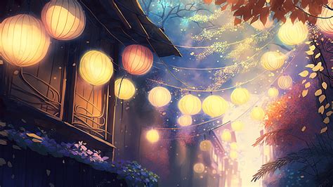 Tanabata Lantern Scene Background Tanabata Lantern Scenes Background