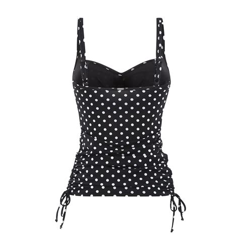 Panache Swim Anya Spot Balconnet Tankini Sw1011 Black White Back