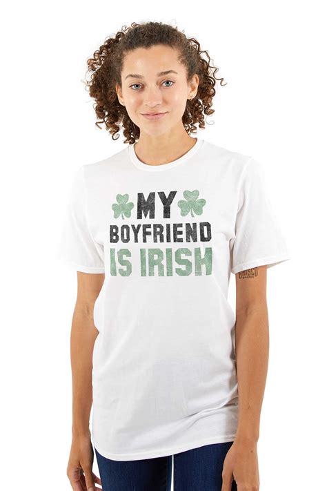 St Patricks Day Irish Boyfriend Womens Graphic T Shirt Tees Brisco