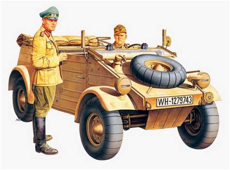 Pkw K1 Kübelwagen Tipo 82 Alemania utilizado por el Mariscal Rommel