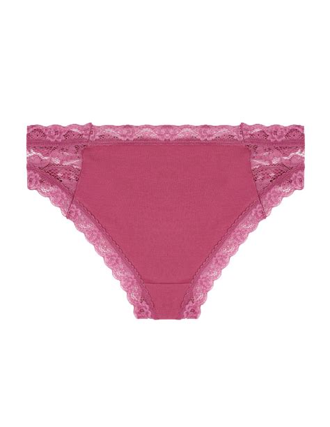 Majtki Figi Bikini Damskie Bawe Niane Z Koronk Pak Wielokolorowy