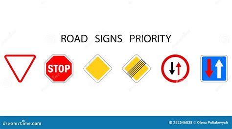 Priority Road Signs. Vector Illustration. Stock Image Stock Vector ...