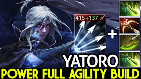 Yatoro Drow Ranger Brutal Multishot Damage With Full Agility Build