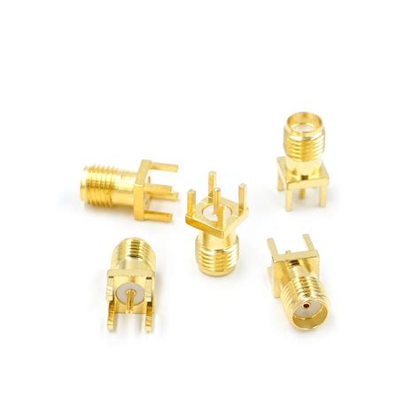 Pcs Sma Female Jack Adapter Solder Edge Pcb Straight Mount Rf Copper