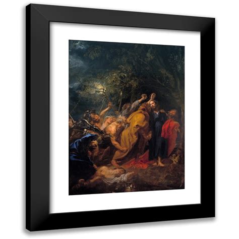 Anthony Van Dyck X Black Modern Framed Museum Art Print Titled