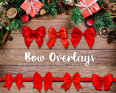 40 Bow Overlay And Ribbons Overlays A T Box Design Poster Etsy