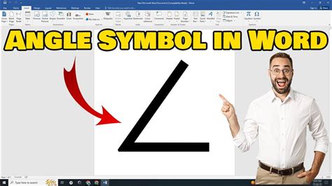 Guide Angle Symbol In Word Ms Word 2007 Angle Insert Quickly Youtube