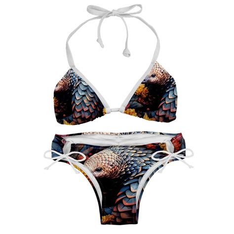 Pangolin Detachable Sponge Adjustable Strap Bikini Set Two Pack