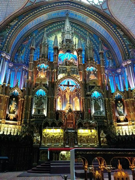 Basilica Notre Dame Montreal Canada Church Architecture Cathedral