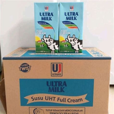 Jual Ultra Milk Full Cream Plain Susu Cair 1 L Di Seller Kedaialquds