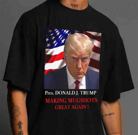 Donald Trump Mugshot Shirt American Flag Great Political Shirt EBay