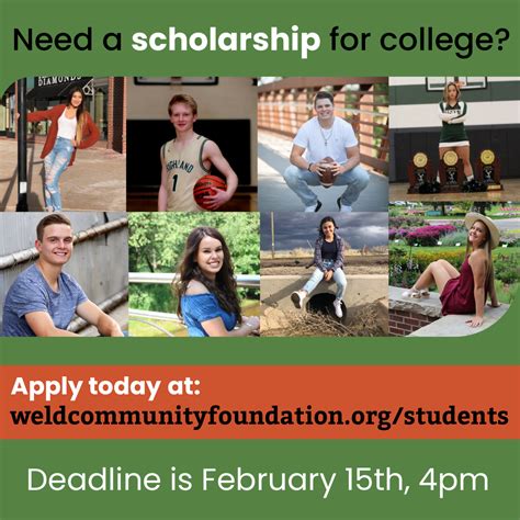 Applications Open For 2022 Scholarships Weld Community Foundation