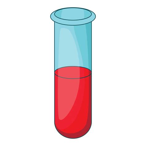 Test Tube With Blood Icon Cartoon Style Vector Art At Vecteezy