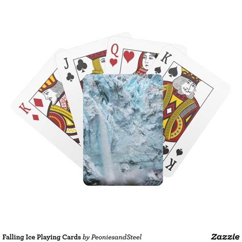 Falling Ice Playing Cards Photo Playing Cards Unique