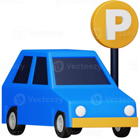 Parking 3d rendering isometric icon. 14060010 PNG