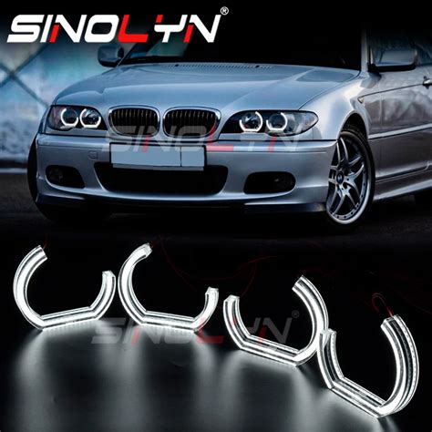 Headlights BMW E46 Sedan Angel Eyes Black Bmw E46 Angel Eyes Okgo Net