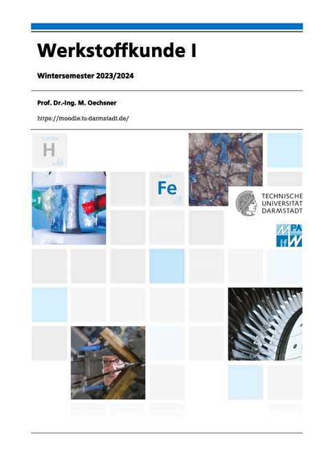 Skript Werkstoffkunde I Ws Werkstoffkunde I Wintersemester