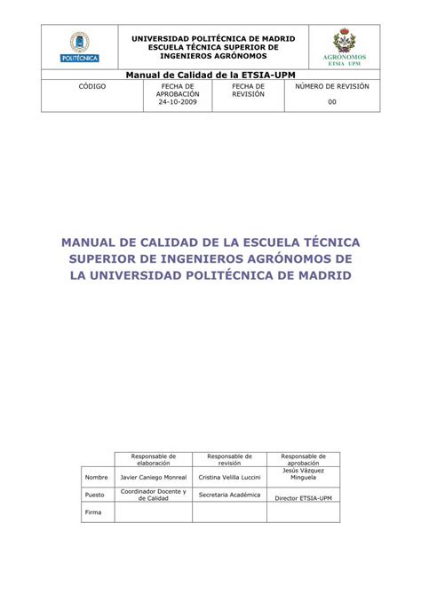 PDF MANUAL DE CALIDAD DE LA ESCUELA TÉCNICA SUPERIOR DE