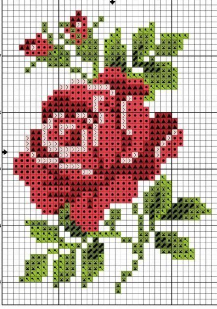 Gráficos de Ponto Cruz para Caminho de Mesa 30 Flores Fáceis de Fazer