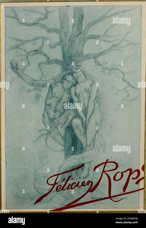 Félicien Rops Devil Eve Garden Eden Stock Photo Alamy