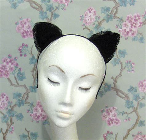 Black Lace Kitten Cat Ears Headband All Hats And Fascinato Flickr