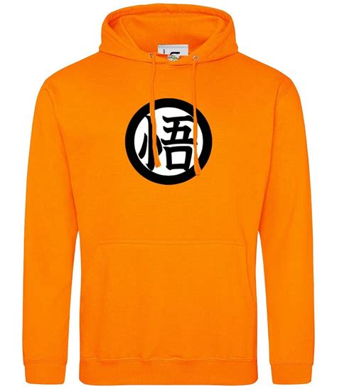 Anime Dragon Ball Z Super Goku Cosplay Gi Kanji Logo Hoodie Japanese