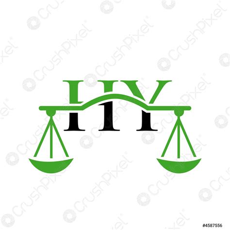 Law Firm Letter Hy Logo Design Lawyer Justice Law Attorney Stock