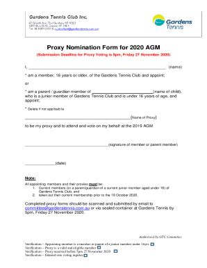 Fillable Online Proxy Voting Application Forms Fax Email Print Pdffiller