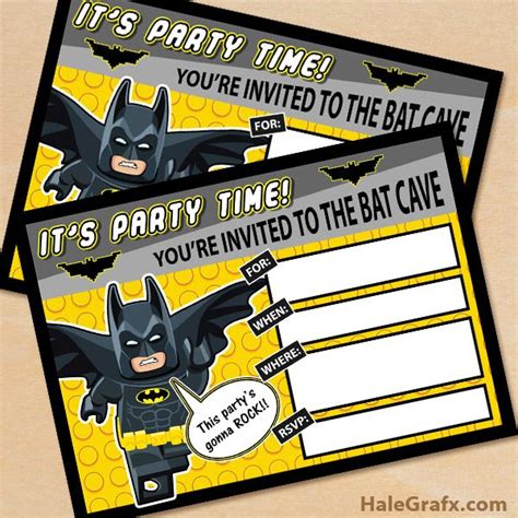 Free Printable Lego Batman Birthday Invitation Lego Batman Birthday Party Lego Batman