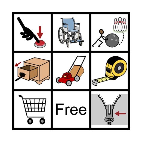 Push Or Pull Bingo Card