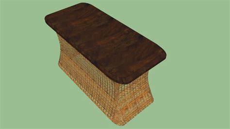 Rattan Table 3D Warehouse