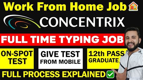 Concentrix Hiring Freshers Full Time Typing Job Work From Home Job