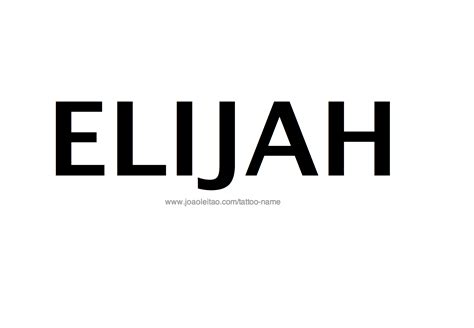 Elijah Name Tattoo Designs