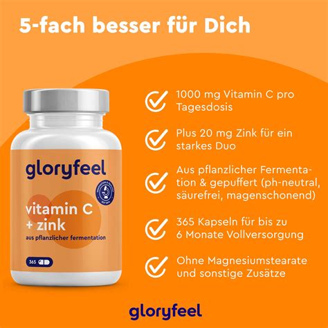 Gloryfeel Vitamin C Zink Kapseln St Shop Apotheke