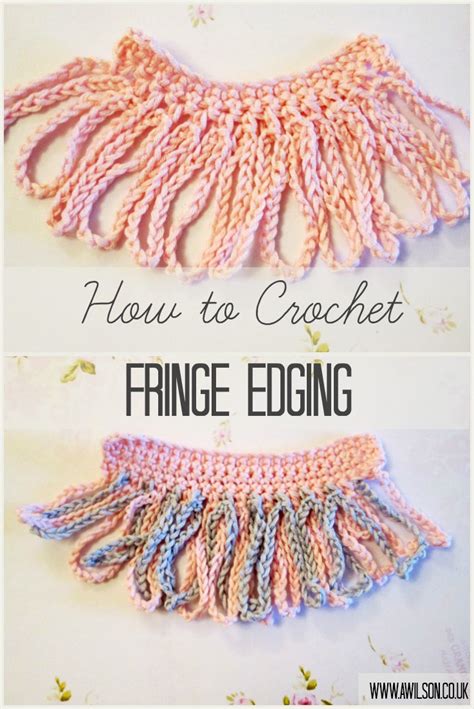 How to Crochet Fringed Edging - Tea and a Sewing Machine